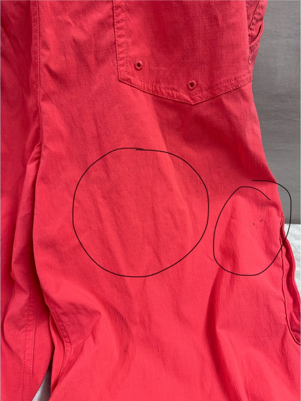 Duluth Trading Coral Overalls size L/ 31 - Picture 9 of 12